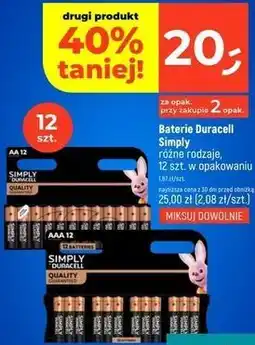 Dealz Baterie Duracell Simply różne rodzaje, 12 szt. w opakowaniu oferta