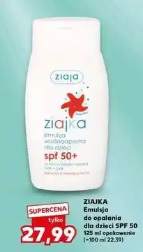 Kaufland Słoneczna emulsja wodoodporna dla dzieci spf 50+ Ziaja Ziajka oferta