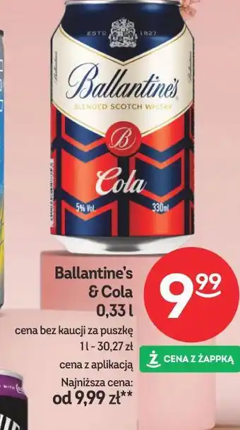 Żabka Ballantine's & Cola oferta