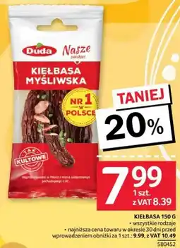 Selgros Kiełbasa myśliwska Duda oferta