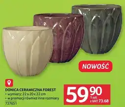 Selgros Doniczka ceramiczna Forest wymiary 22 x 20 x 22 cm oferta