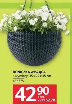 Selgros Doniczka wisząca wymiary 35 x 22 x 35 cm oferta