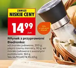 Biedronka Młynek z przyprawami, różne rodzaje oferta