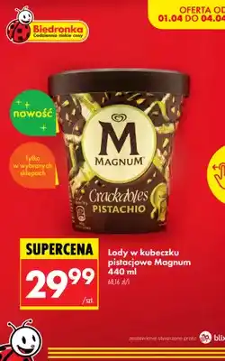 Biedronka Lody w kubeczku pistacjowe Crackables Pistachio oferta