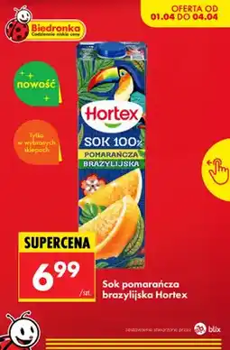 Biedronka Sok pomarańcza brazylijska 100% oferta