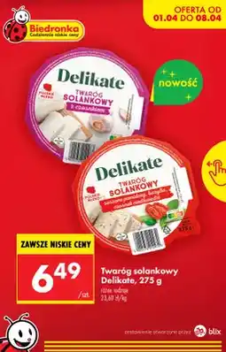 Biedronka Twaróg solankowy suszone pomidory, bazylia, czosnek niedźwiedzi oferta