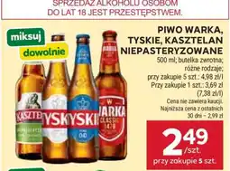 Stokrotka Market Piwo Warka, Tyskie, Kasztelan Niepasteryzowane oferta