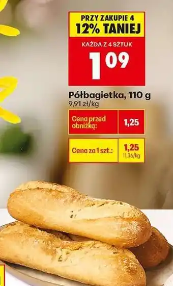 Biedronka Półbagietka 110 g oferta