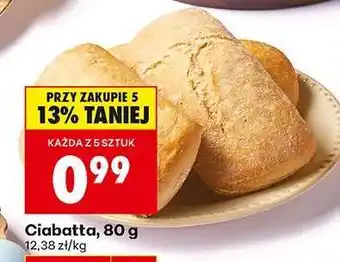 Biedronka Ciabatta 80 g oferta
