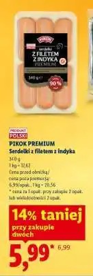 Lidl PIKOK PREMIUM Serdelki z filetem z indyka oferta