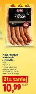 Lidl PIKOK PREMIUM Frankfurterki z szynki, XXL oferta