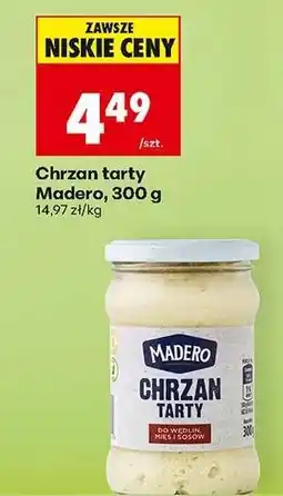 Biedronka Chrzan tarty Madero 300 g oferta