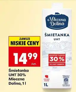 Biedronka Śmietanka UHT 30% Mleczna Dolina, 1l oferta