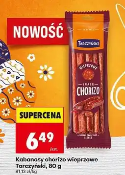 Biedronka Kabanosy chorizo wieprzowe Tarczyński, 80 g oferta