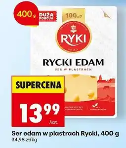 Biedronka Ser edam w plastrach Rycki, 400 g oferta