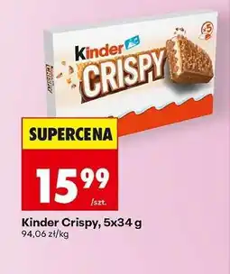 Biedronka Kinder Crispy, 5x34 g oferta