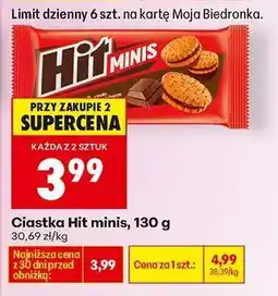 Biedronka Ciastka Hit minis, 130 g oferta