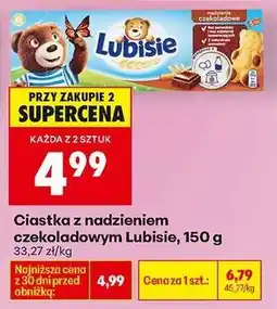 Biedronka Ciastka z nadzieniem czekoladowym Lubisie, 150 g oferta