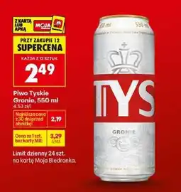 Biedronka Piwo Tyskie Gronie, 550 ml oferta