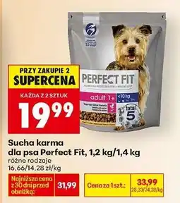 Biedronka Sucha karma dla psa Perfect Fit 1,2 kg 1,4 / kg oferta