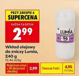 Biedronka Wkład olejowy do zniczy Lumia 240 g oferta