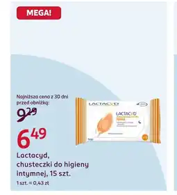 Rossmann Chusteczki do higieny intymnej Lactacyd oferta