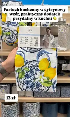 Pepco Fartuch kuchenny w cytrynowy wzór oferta