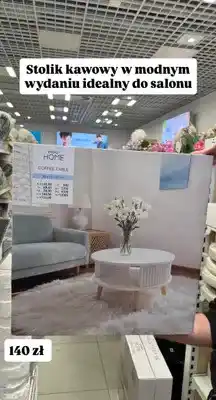 Pepco Stolik kawowy biały na nóżkach oferta