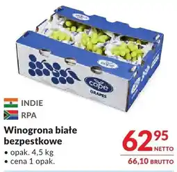 Makro Winogrona białe bezpestkowe oferta
