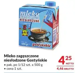 Makro Mleko zagęszczone niesłodzone Gostyńskie oferta