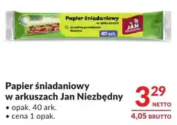 Makro Papier śniadaniowy w arkuszach Jan Niezbędny oferta