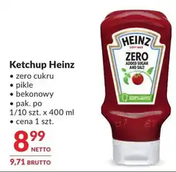 Makro Ketchup Heinz zero cukru pikle bekonowy oferta