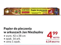 Makro Papier do pieczenia w arkuszach Jan Niezbędny oferta