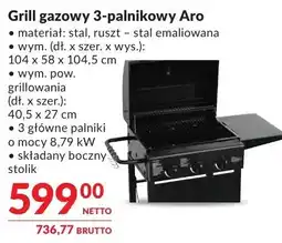 Makro Grill gazowy 3-palnikowy Aro oferta
