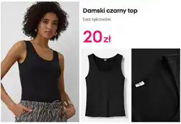 Pepco Damski czarny top bez rękawów oferta