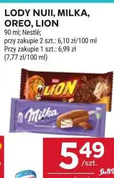 Stokrotka LODY NUII, MILKA, OREO, LION Nestlé oferta