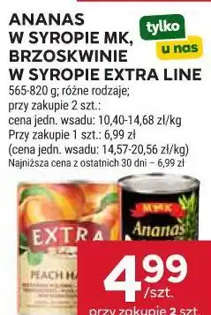 Stokrotka ANANAS W SYROPIE MK, BRZOSKWINIE W SYROPIE EXTRA LINE oferta