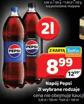 Delfin Napój Pepsi 2l wybrane rodzaje oferta