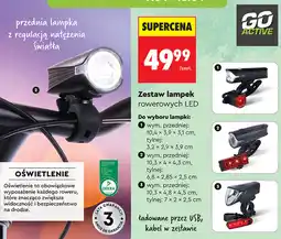 Biedronka Zestaw lampek rowerowych LED, ładowane przez USB oferta