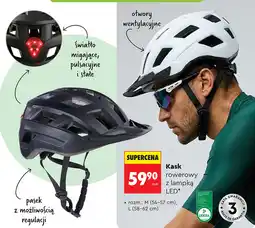 Biedronka Kask rowerowy z lampką LED oferta
