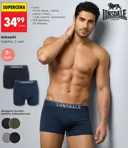 Biedronka Bokserki męskie, 2-pak LONSDALE LONDON oferta