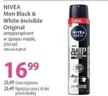 Hebe NIVEA Men Black & White Invisible Original antyperspirant w sprayu męski oferta