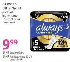Hebe ALWAYS Ultra Night podpaski higieniczne, 10 szt./1 opak oferta
