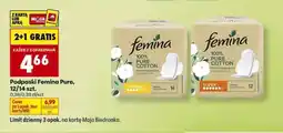 Biedronka Podpaski Femina Pure, 12/ 14 szt oferta