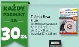 E.Leclerc Taśma Tesa Profix montażowa Powerbond 1,5 m x 19 mm, do 10 kg x 10 cm/ malarska 50 m x 38 mm oferta
