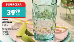 Biedronka SMUKEE Szklanki 4 szt., dostępne kolory: fuksja, morski oferta