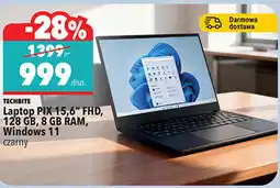Biedronka TECHBITE Laptop PIX 15,6'' FHD, 128 GB, 8 GB RAM, Windows 11 czarny oferta