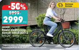 Biedronka ANCHEER Rower elektryczny damski AMAK00012 koła 26, czarny oferta