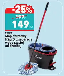 VILEDA Mop obrotowy H2prO, z separacją wody czystej od brudnej