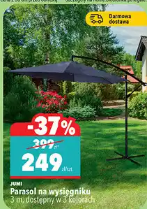 Biedronka JUMI Parasol na wysięgniku 3 m, dostępny w 3 kolorach oferta